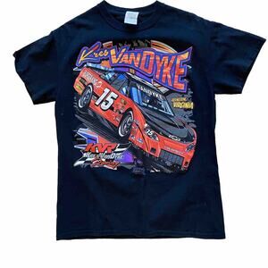 Nascar Kres Vandyke Racing Shirt Mens Small Burger King Double Sided Graphic Car